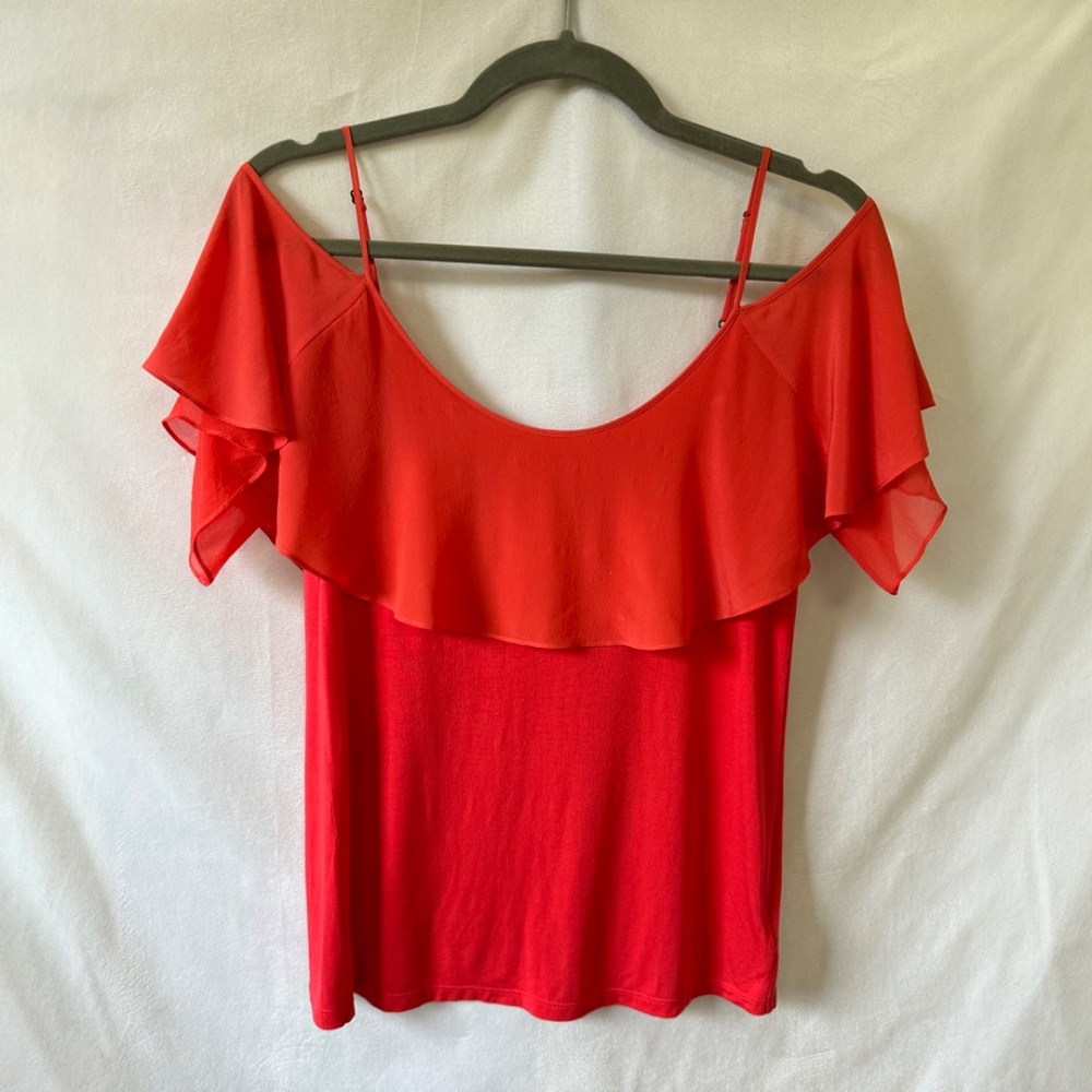 Ella Moss Cold Shoulder Ruffle Top